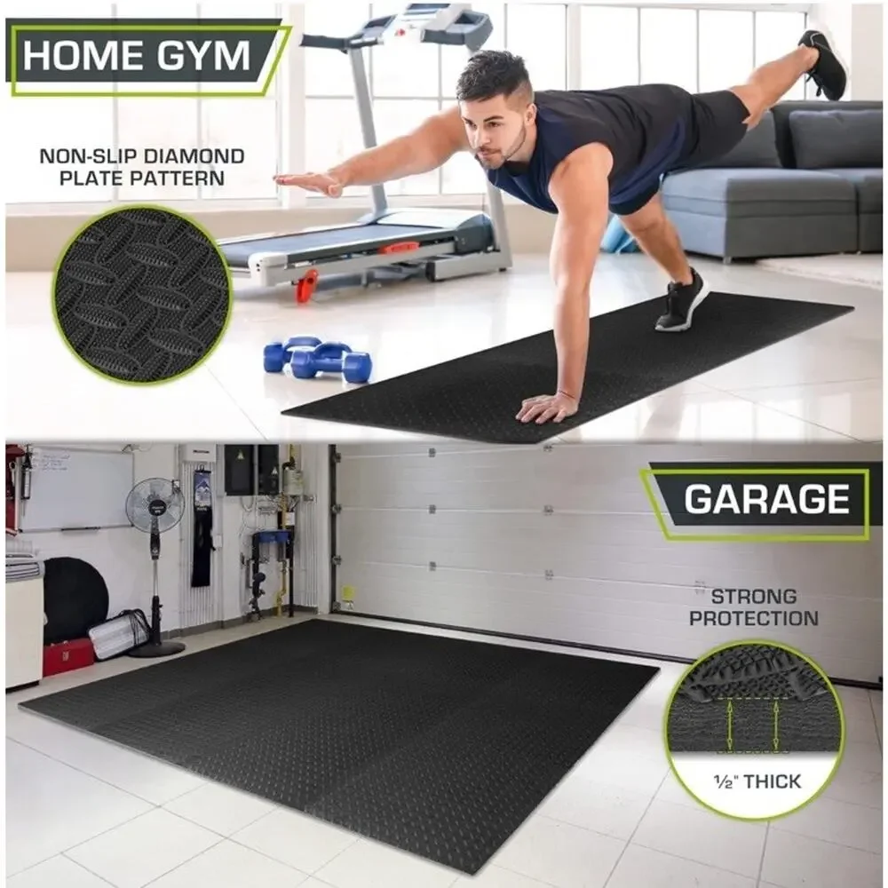 ProsourceFit 1/2in EVA Foam Puzzle Exercise Mat Interlocking Tiles for Home Gym